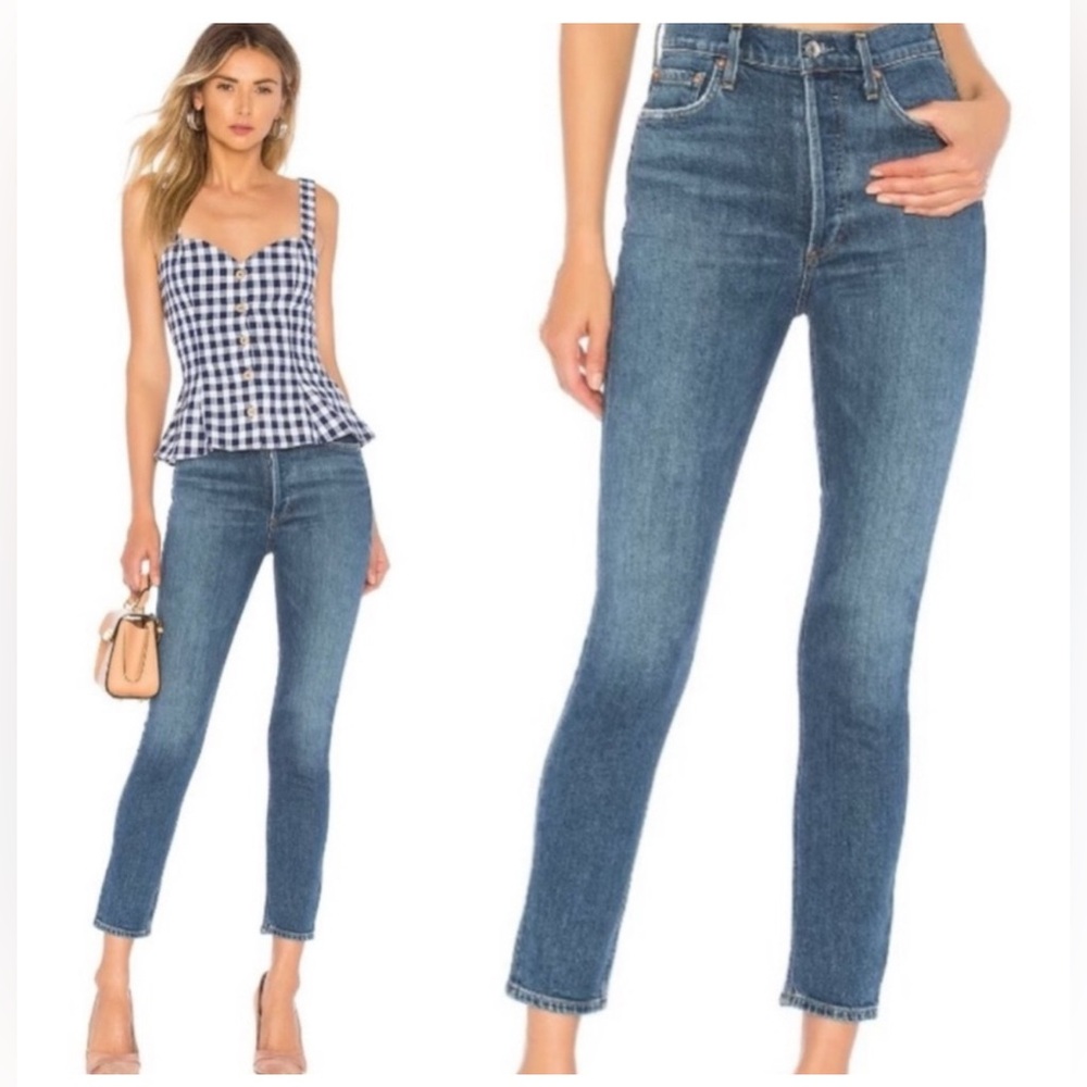 AYR Sz 24 x 26 L The Chiller Jeans in Sunrise Blue Exc Cond Orig$275